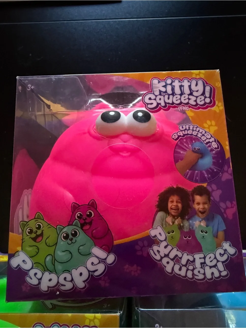 New All 3 Jumbo Kitty Cat Squeeze Blue Pink Green XL Squishy Toy PPNC Sensory